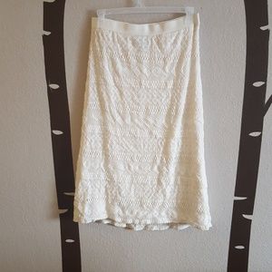 Idol Mind Cream Lace Maxi Skirt